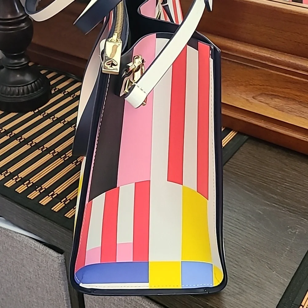Kate ♠️  Striped leather bag - Picture 6 of 17